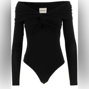 Khaite Ruched Detailed Off-Shoulder Top